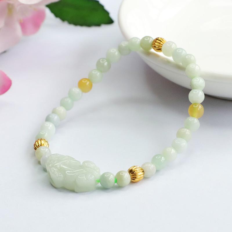 Ximang Ximang Emerald Bracelet a Goods Jade Pi Xiu Jewelry Factory Live Agent S2081105