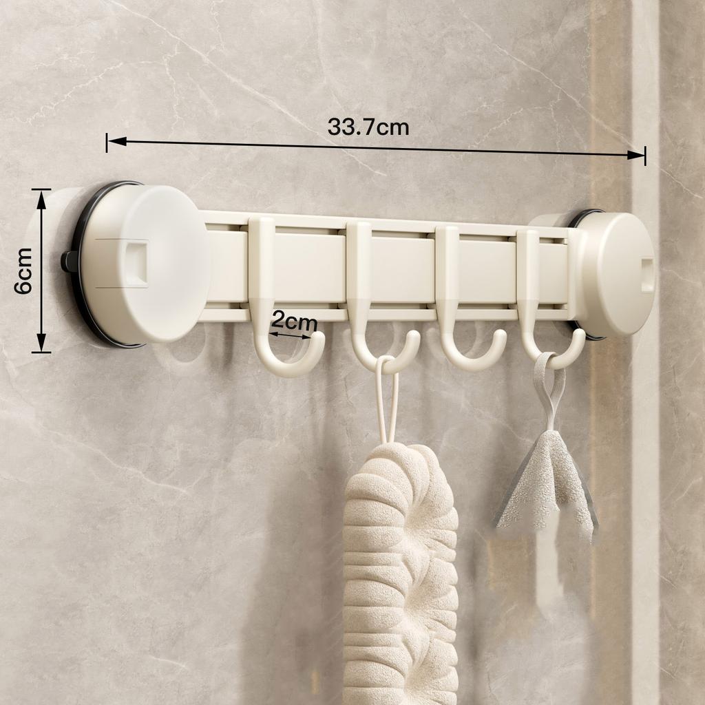 Suction Cup Hook Strong Load-bearing Adhesive Rack Hook Wall-mounted Punch-free Bathroom Door Clothes Hanging Artifact
