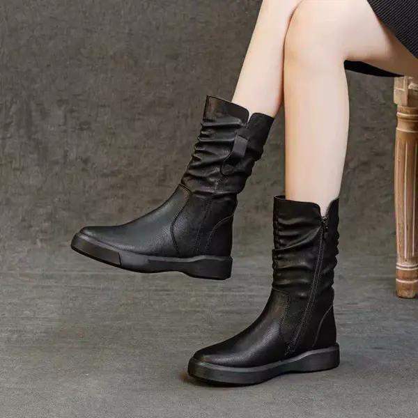 Martin boots women's shoes short boots single boots women's 2025 new spring and autumn Korean version flat-bottomed versatile British medium tube wome