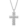 Trendy Pendant Necklaces for Men Metal Cross Stainless Steel Link Chain Accessories Irregularly Male Choker Shiny Jewelry