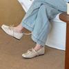 Women's Mary Jane Shoes Flat Sole Bow Square Toe Shoes Women Dress Leisure Satin Internal Height Sweet Zapatillas De Mujer