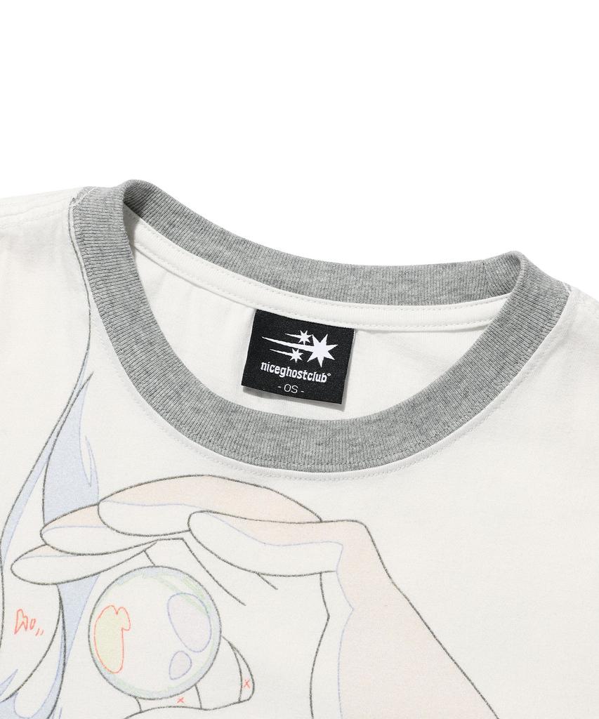 NICEGHOSTCLUB Ghost Angels Ringer Tee_White(Ng2Gmft500C)