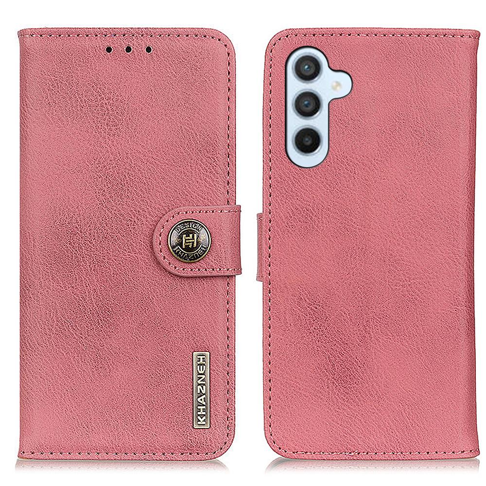 KHAZNEH For Samsung Galaxy S25 FE Wallet Case Cowhide Texture Leather Flip Phone Cover