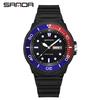 Sanda Luminous Quartz Watch: Waterproof Unisex Digital Sports Wristwatch