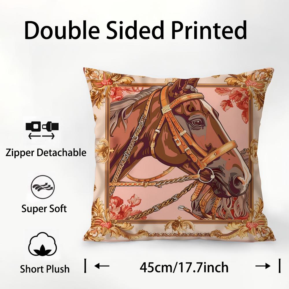Luxury Dream Pegasus Pillow Case Plush Fabric Soft Double Sided Print Sofa Cushion Cover Throw Pillow Covers