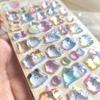 Cartoon Embossed Animal Sticker Waterproof PVC Resin Sticker for Notebook Card Making Phone Cover Kids Room Wall Art