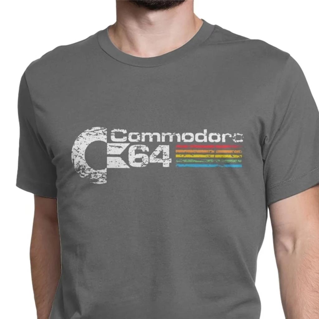 Pure Cotton Commodore 64 T Shirt Retro Amiga Computer Eco Friendly Comfortable Fabric Geek Nerd 2D Tshirt O Neck