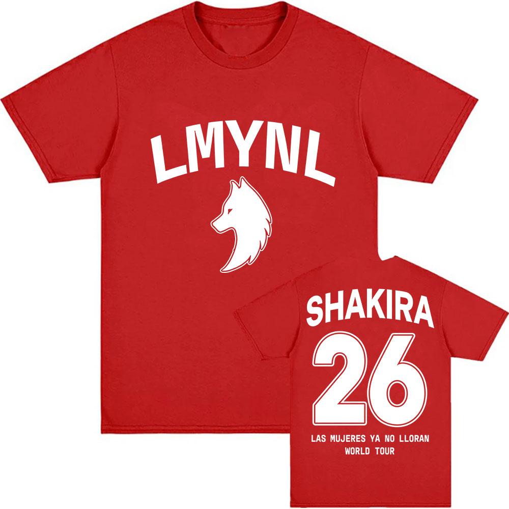 SHAKIRA Las Mujeres Ya No Lloran Tričko Krátký Rukáv Bavlna Unisex Streetwear Trička Kulatý Výstřih Módní Pánská/Dámská Trička Tričko s Potiskem