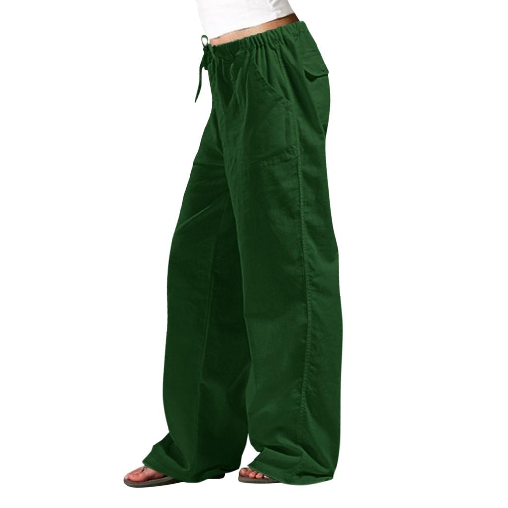 Women's High Waist Loose Cotton Linen Streetwear Pants