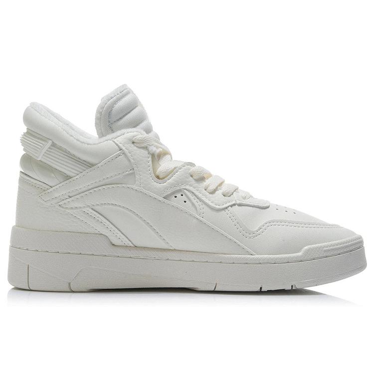 Li Ning Wave Superwave Mid Fleece Lined Trendy Thermal Cushioning Mid top Skateboard Shoes Women's Snow AGCR234-4