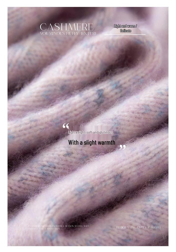 Women's 100% Cashmere Hooded Sweater - Autumn/Winter 2026 Collection - Loose Slimming Knit Pullover Base Layer