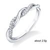 European and American simple twist micro-inlaid zircon ring copper ring girl index finger ring tail
