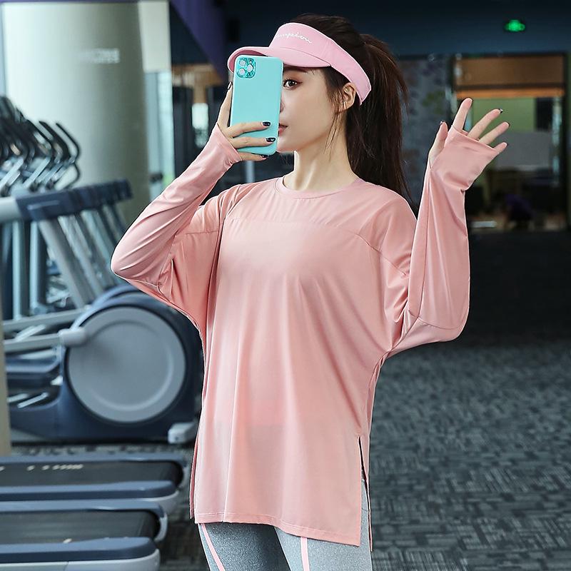 Plus Size Women's Quick Dry Long Sleeve Yoga Top - Autumn/Winter Loose Fit Fitness Shirt, Suitable for Running (200 Jin).