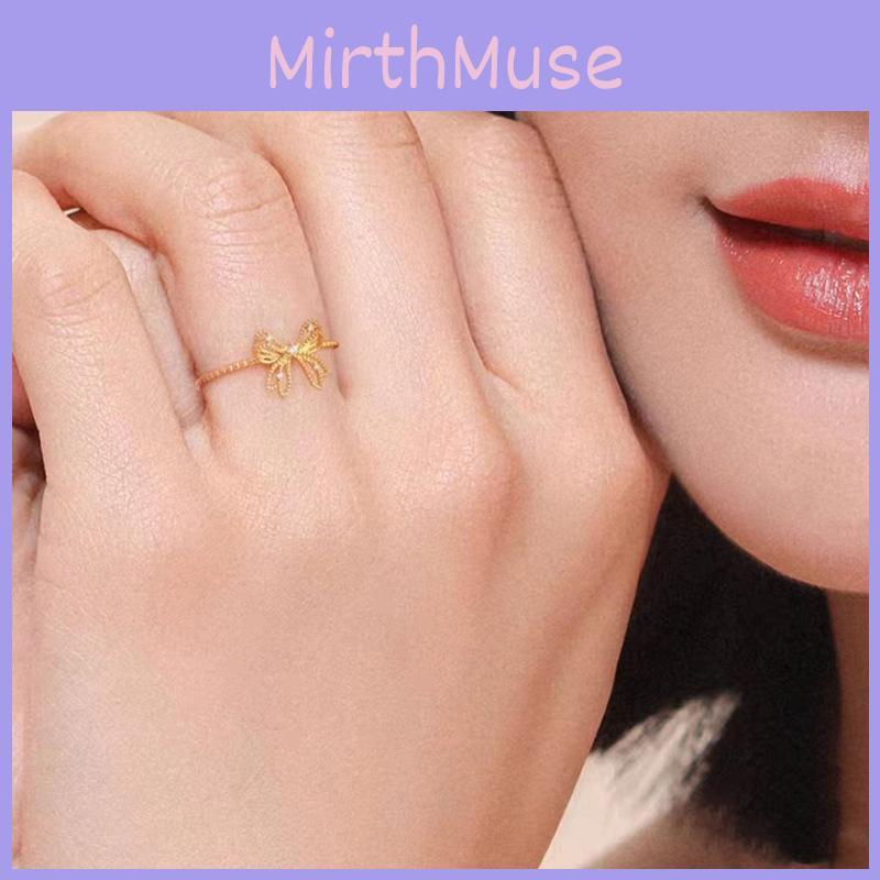 Charming Sweetheart Butterfly Knot Ring Decorated With Rhinestones For Occasions Special