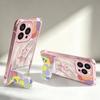 Graffiti Smiley Face Is Suitable for Apple 17pro Mobile Phone Case Honor Vivo Huawei OPPO Xiaomi New Lanyard Leather Pattern