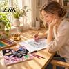 Drawing Book with Thick Pages Butterfly Coloring for Adults And Kids, Compact Size Artistic Stress Relief Tools Cotton Pulp Paper, Floral Patterns