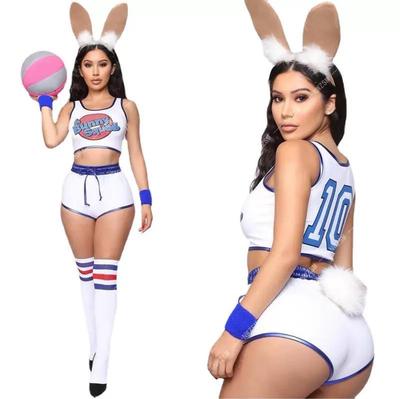 Halloween Cosplay Costume Set, European and American Style Women's Fashion Costume, Halloween Sky Slam Dunk Vest Shorts Set
