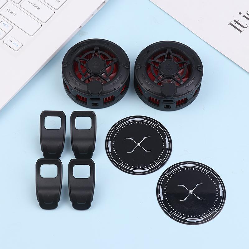 2In1 Universal Portable Magnetic Clip Semiconductor Phone Cooler Digital Display Rgb Light Cooling Fan For Phone