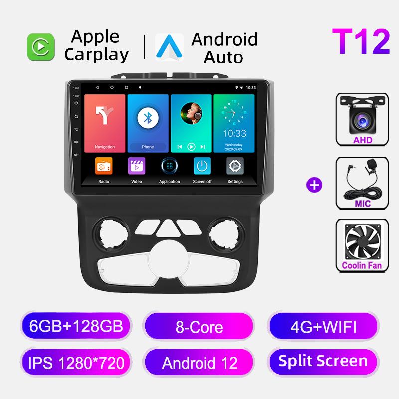 9"  Touch Screen Android Radio For Dodge Ram 1500 2500 3500 (2013-2019) HeadUnit Stereo GPS Navigation Wireless Carplay WiFi 4G
