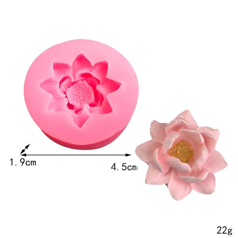 Lotus Shape Cake Mould Handmade Creative Shape Silicone Mold Soap Plaster Decorative Flower Decoration Mould Accessories Tools