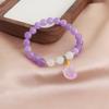 Natural amethyst bracelet, chalcedony lychee frozen flower Fengjiu bracelet, girlfriend jewelry, versatile national style