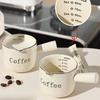 Ceramic Coffee Cup with Measurement Markings Minimalist Kitchen Small Milk Jar Espresso Mug Home Barista Coffee Brewing Cup Gift