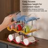 Wave Board Water Cup Holder, Vertical Storage Space Saving Design, Stable Assembled Wave Slot Easy Access Kitchen Organizer