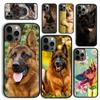 German Shepherd Dog Phone Case for iPhone 17 Air 16 Coque 15 14 12 13 PLUS 11 PRO MAX Back Cover Fundas Shell