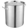 Stainless Steel Stockpot, 39.7 L Large Cooking Pots, Multipurpose Cookware Sauce Pot with Lid & Handle