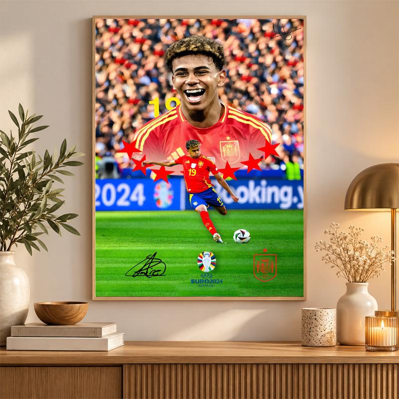 Lamine Yamal Diamond Painting Kit 5D Full Drill DIY Diamond Mosaic Wall Art Home Decor