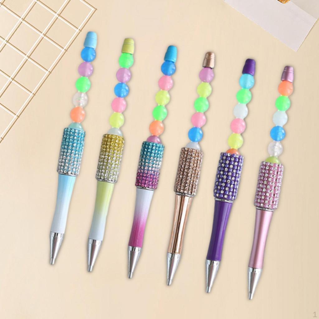 6 ks Diamantové umělecké pero Korálkové Pohodlný Úchop Bodové Vrtací Řemeslné Příslušenství pro DIY