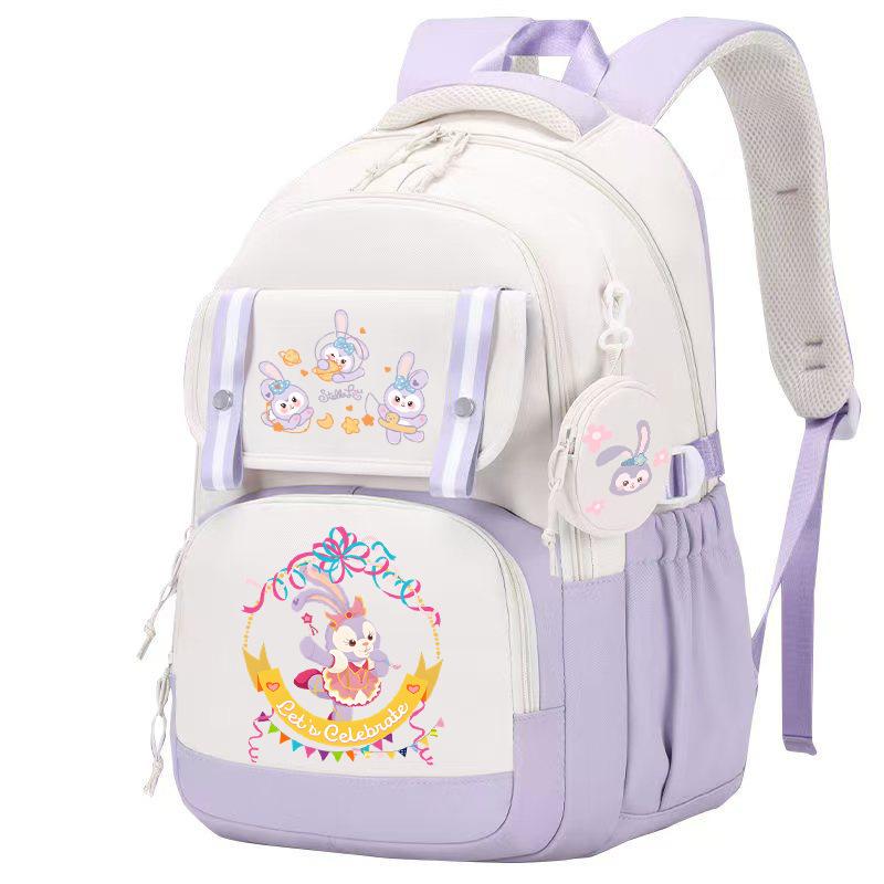 Campus Versatile Student School Bag Sweet Small Fresh Printed Backpack Macaron Color