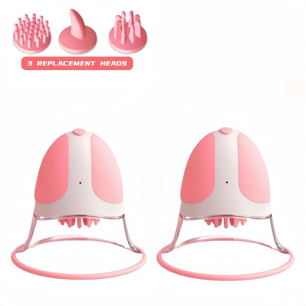 Weiblicher Brustvibrator Rotierende Vakuumpumpe Nippelstimulator mit Saugbecher Großer Kopf AV Brustmassagegerät Weiblicher Masturbator