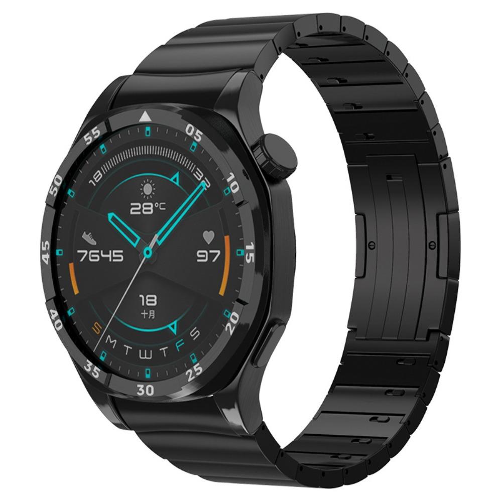 One Bead Quick Release Stainless Steel Watch Band Curved No Gap Wrist Strap Special Fit for Huawei Watch GT5 46mm Business Replacement Accessories