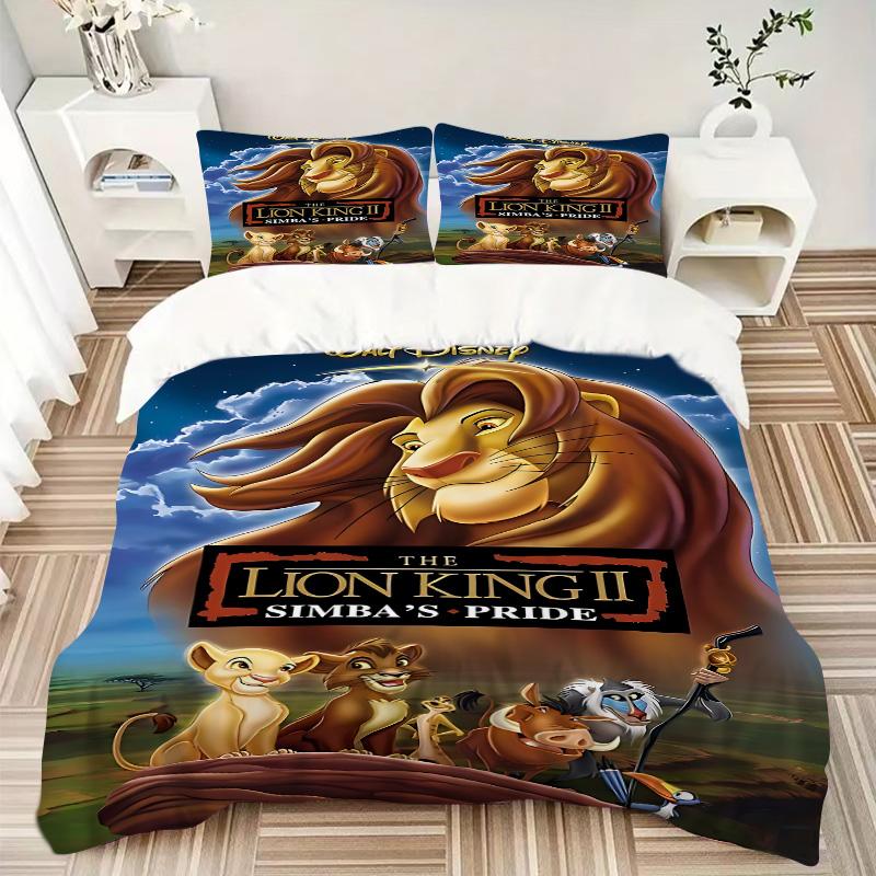 Lion Simba Pride Print 3Pcs Bedding Setduvet Cover With 2 Bedropillowcase Home Birthday Gift