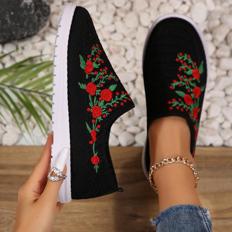 Fashion 2024 Women Sneakers Breathable Floral Comfort Soft Solid Color Fashion Lightweight Shoes for Women