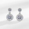 Live-Übertragung Nachahmung 925er Sterlingsilber Moissanit Quaste Ohrstecker für Damen - Elegantes und Vielseitiges Hänge-Design