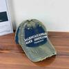 American retro old washed gradual change denim cap men and women fashion versatile tide brand embroidered letter baseball cap