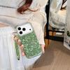 Fresh Glitter Four-Leaf Clover Case for iPhone 17PROMAX and iPhone 16 with Round Edge for 15/14P
