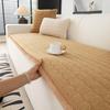 Leather Sofa Cushion Autumn and Winter  New Straight Row One-piece Seat Cushion Winter Thickened Plush Sofa Cover Cover Cloth