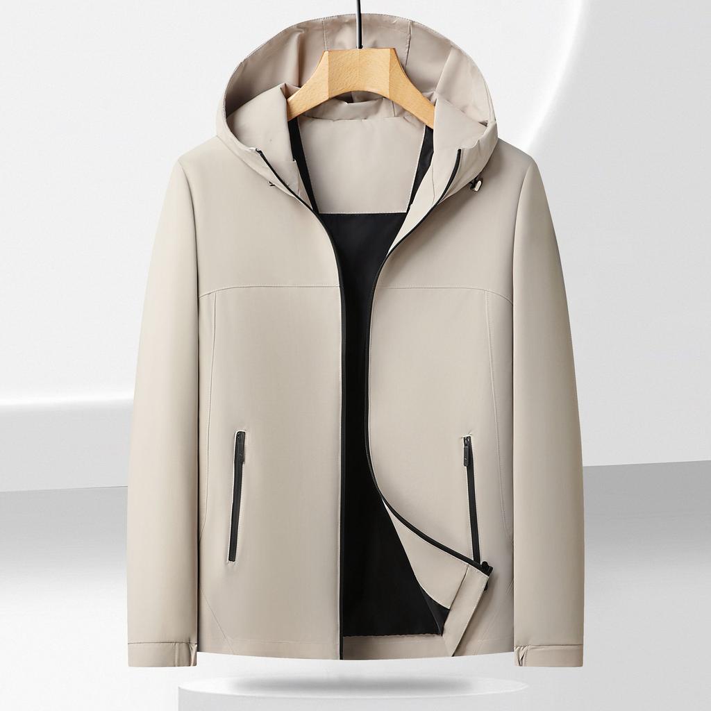 New Men's Jacket Spring and Autumn New Hooded Jacket Versatile Jacket Trendy and Fashionable