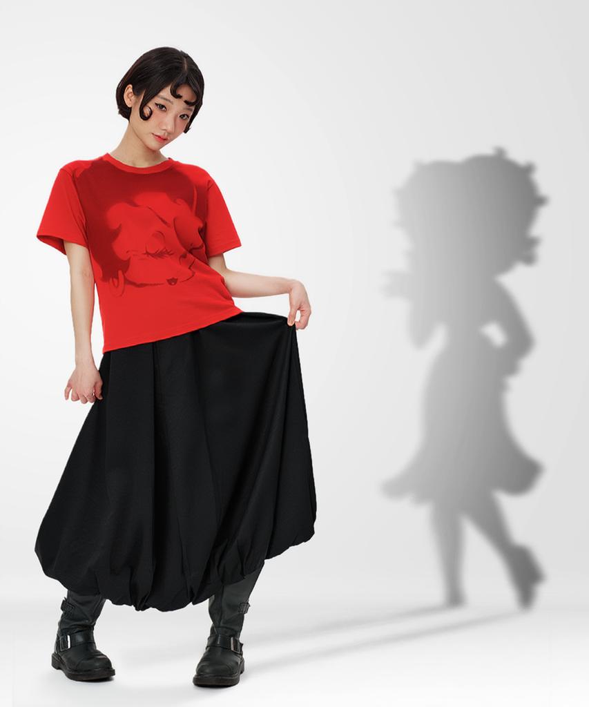 LAUGHER [Betty Boop] Red Betty Boop T-Shirt - Red
