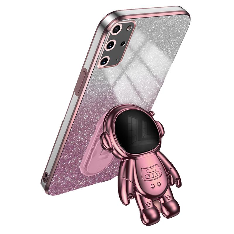 For Samsung Galaxy S20 Plus 5G/4G Kickstand Phone Case PC+TPU Shell Electroplating Cell Phone Cover