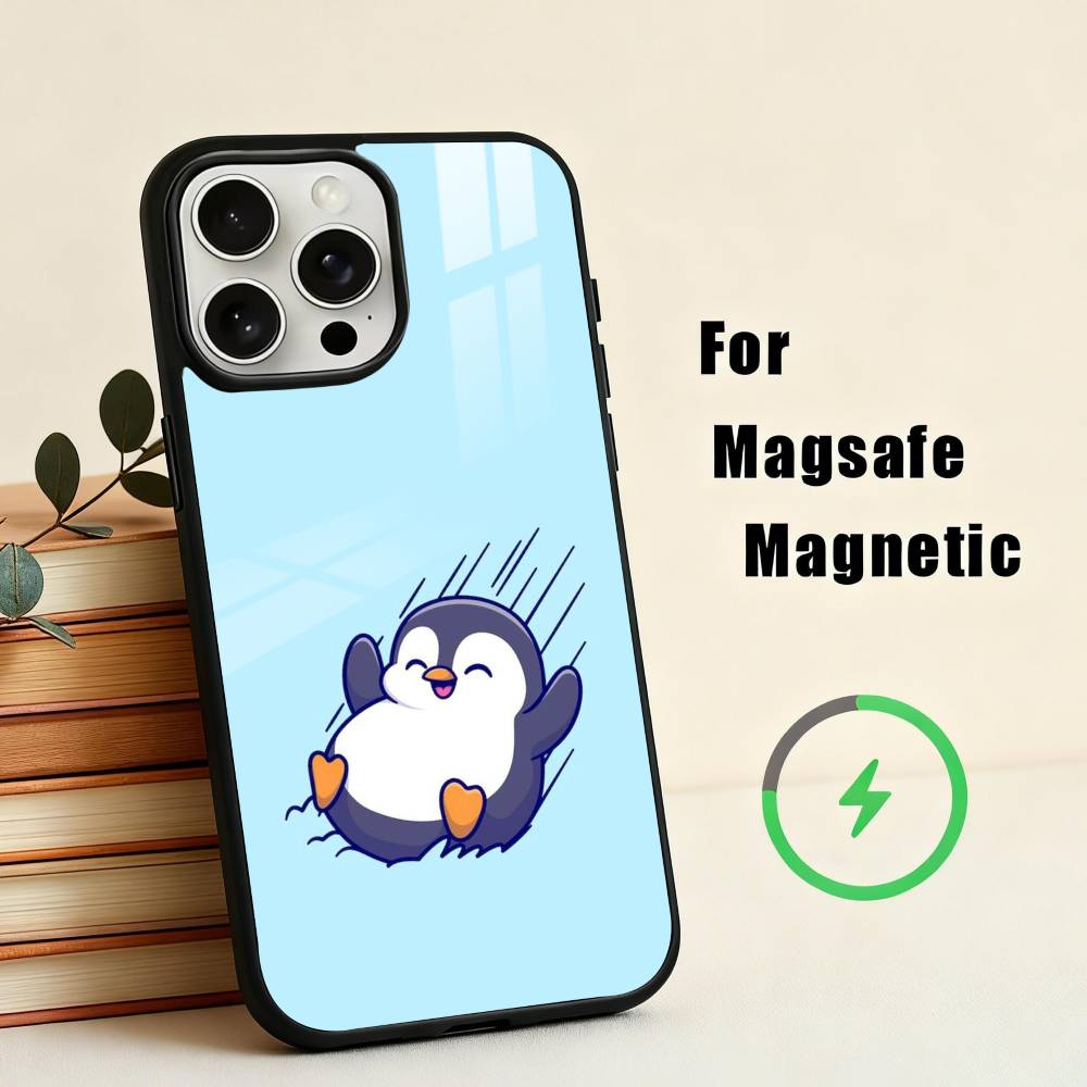 C-Cartoon-N P-Penguin   Phone Case For iPhone 17,16,15,14,13,12,Plus,Pro,Max for Magsafe Magnetic Wireless Charging