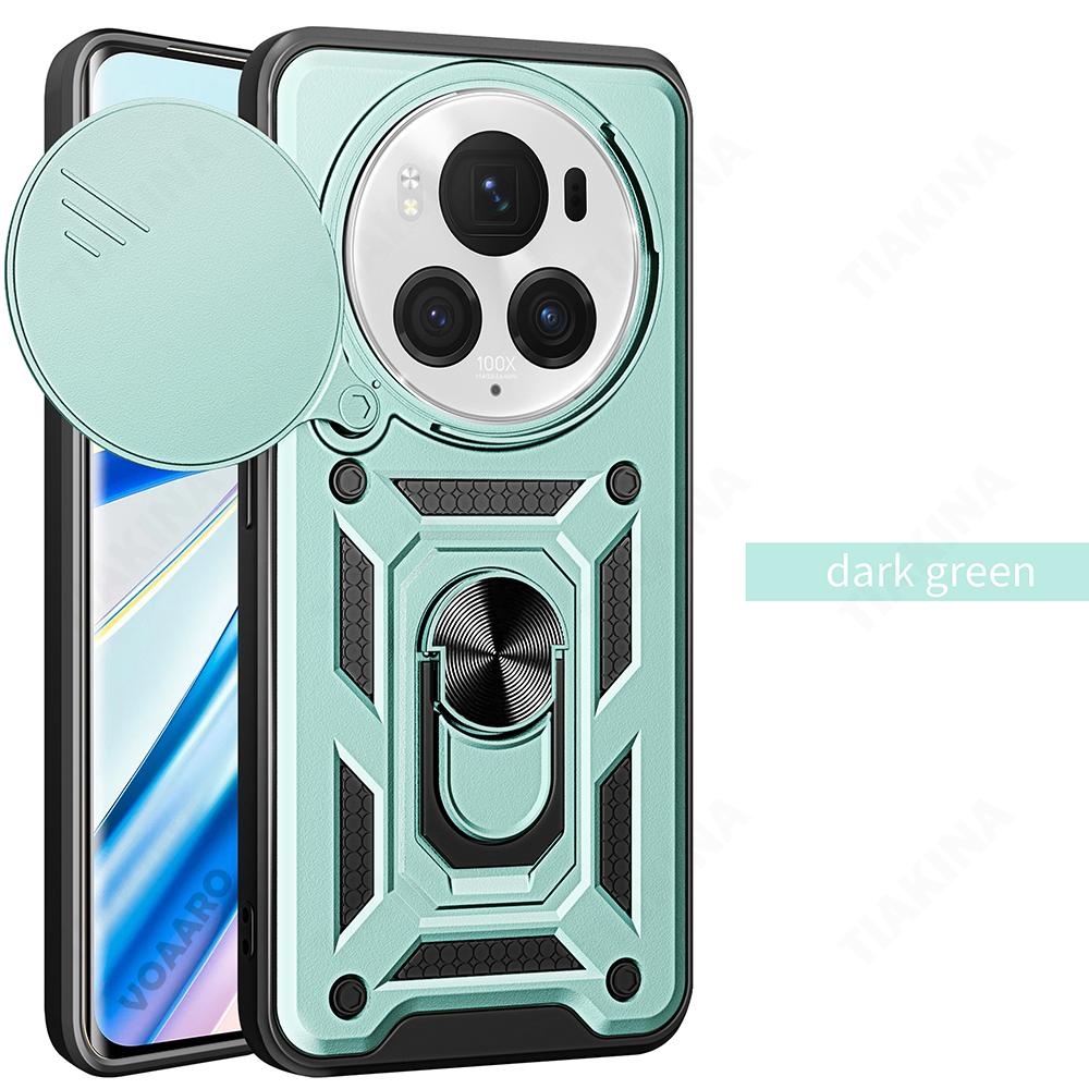 Slide Lens Armor Funda for Honor Magic 6 Pro Case for Honor Magic 5 Lite 4G 6 Pro 5G X6A X5 Plus X9A 5G Case Magnetic Stand Capa