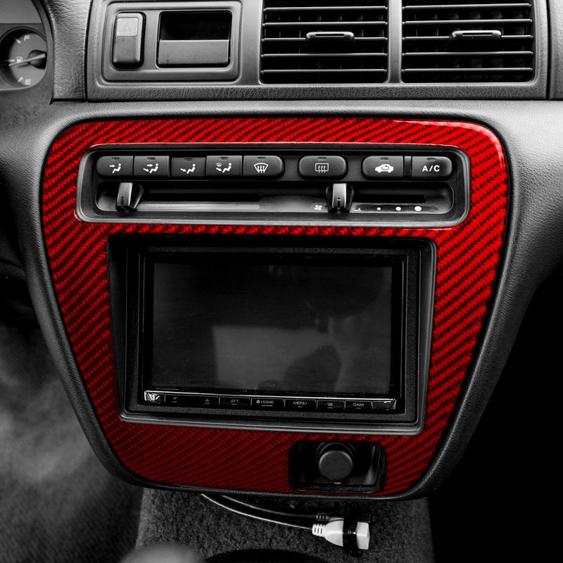 For Honda Prelude1997 1998 1999 2000 2001 Carbon fiber car accessories Interior Air Condition Multimedia Adjust Panel Cover Trim