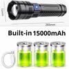 10000LM 100W Powerful Led Flashlights Tactical Built-in Battery Flash Light USB Mergency Spotlights Scalable Zoom Outdoor Multifunctional