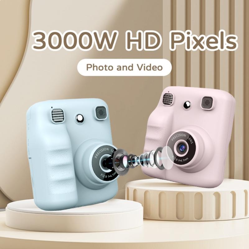 Kids Instantly Print Camera With 1Roll Thermals Paper For Creative Photography Featuring Clear Imaging Filter Effects