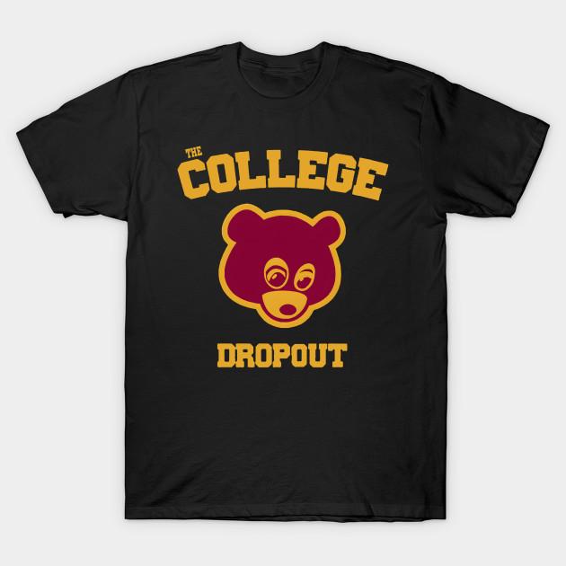 

Чоловіча чорна футболка з принтом The College Dropout, надрукована папером для термопереносу без вирізання, бавовняна футболка M чорний
