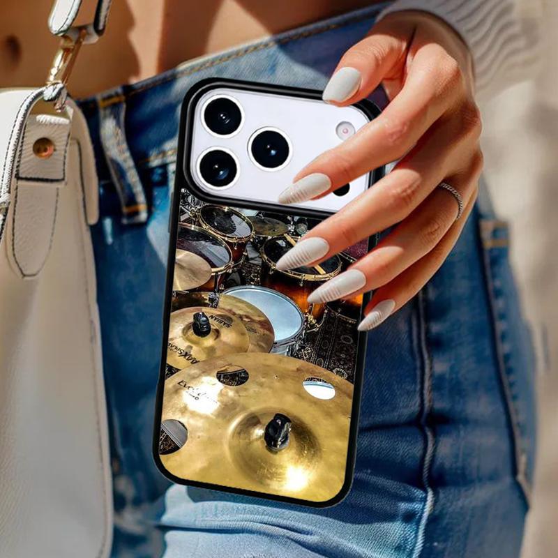 Bęben Perkusista Muzyka DJ Etui na Telefon Dla iPhone 17 Air 14 15 13 12 Max Pokrowiec Dla Apple 14 15 16 16e 11 Pro Max Plus